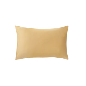 Slumber 100%Cotton Solid Yellow/Rattan Pillow Case Set