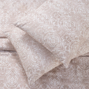 Tranquil Serenity Lucille 100% Cotton Printed Neutral Pillow Case Set