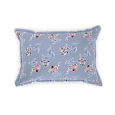 Tranquil Serenity Blossom Retreat 100% Cotton Printed Blue Pillow Case Set Of 2