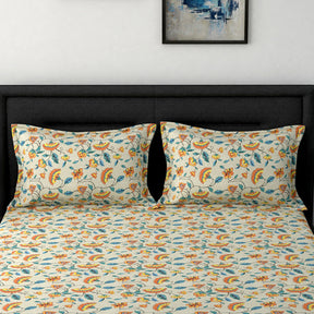 Tranquil Serenity Ethnic Floral 100% Cotton Printed Multi Pillow Case Set Of 2