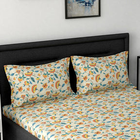 Tranquil Serenity Ethnic Floral 100% Cotton Printed Multi Pillow Case Set Of 2