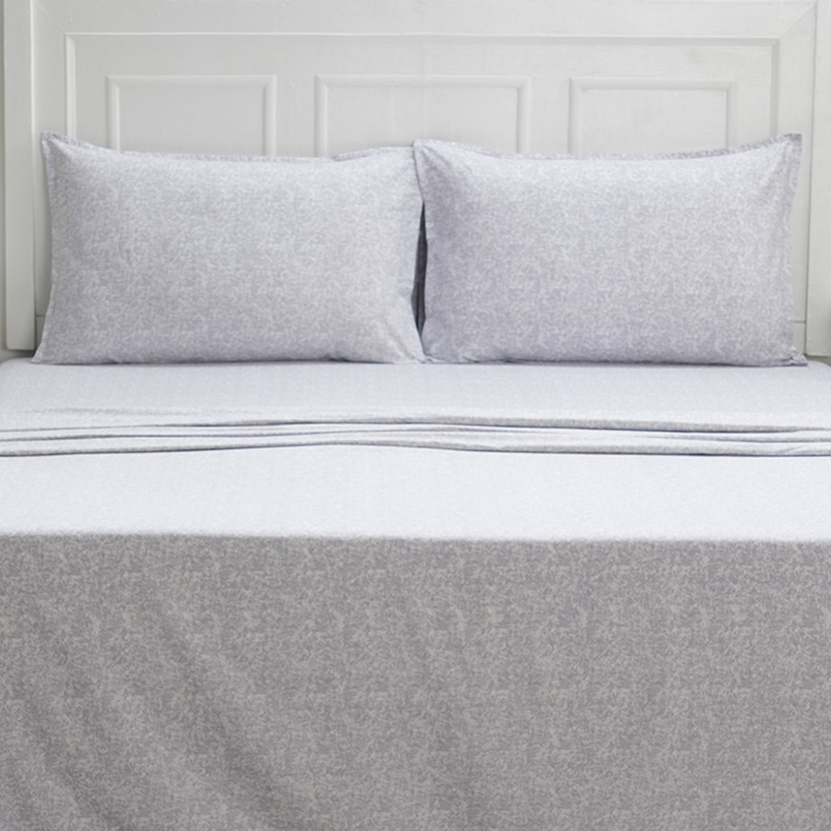 Tranquil Serenity Maxson 100% Cotton Printed Neutral Pillow Case Set Of 2