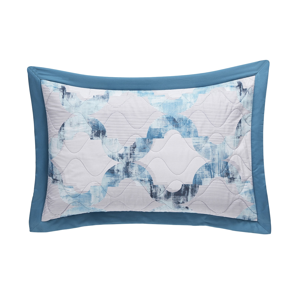 Enchanted Harmony Ogee Flent Quilted Pillow Sham Set Of 2