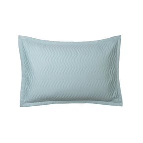 Colorart Penelope Quilted Pillow Sham Set of 2 Misty Aqua