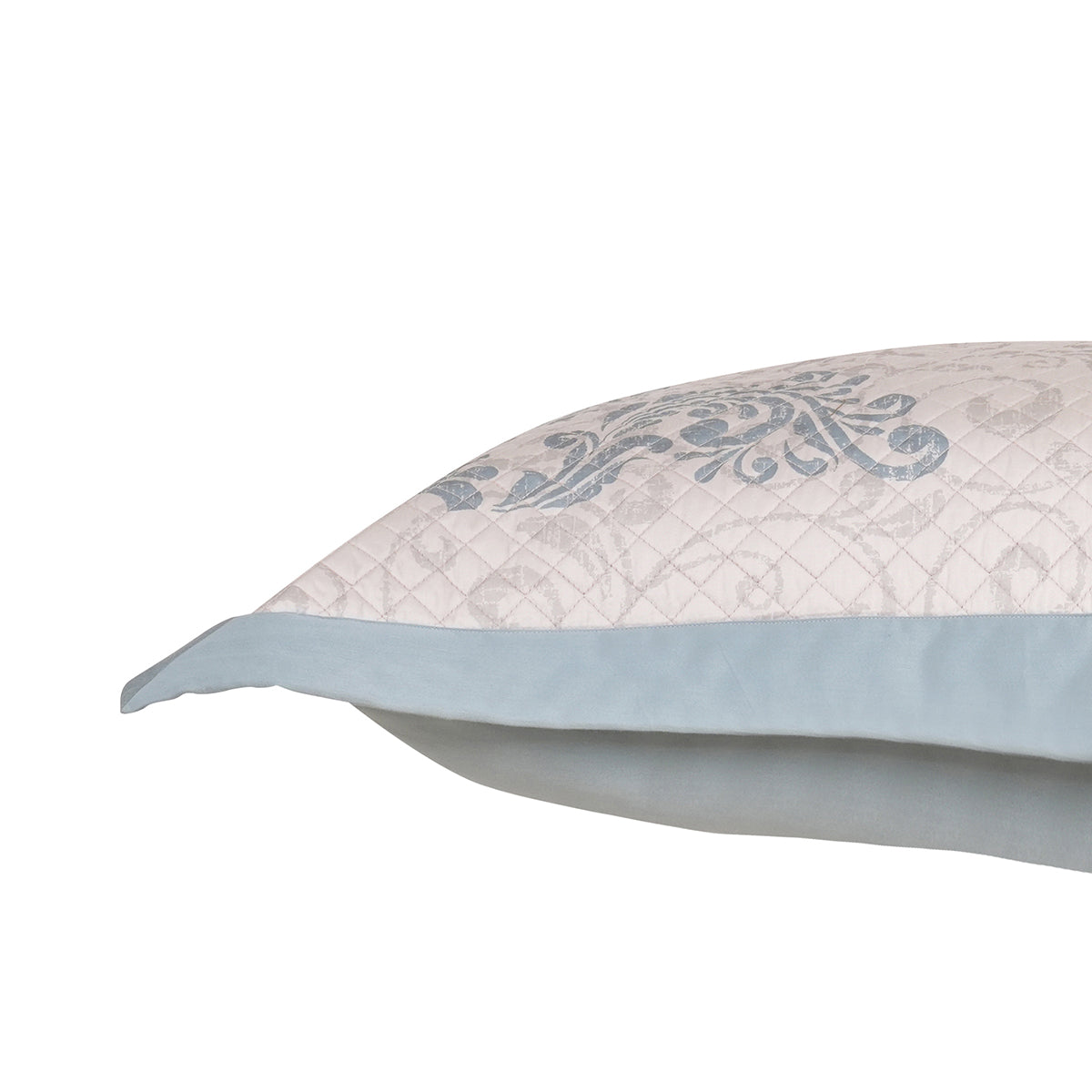 Classical Ornate Seamless Scroll Pillow Sham Set Aqua