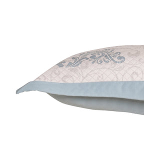 Classical Ornate Seamless Scroll Pillow Sham Set Aqua