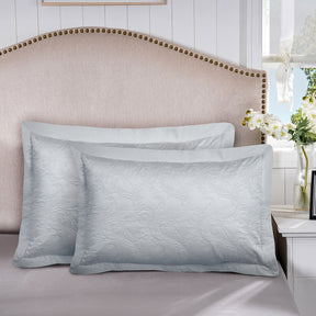 Classical Ornate Twirls & Swirls Pillow Sham Set Aqua