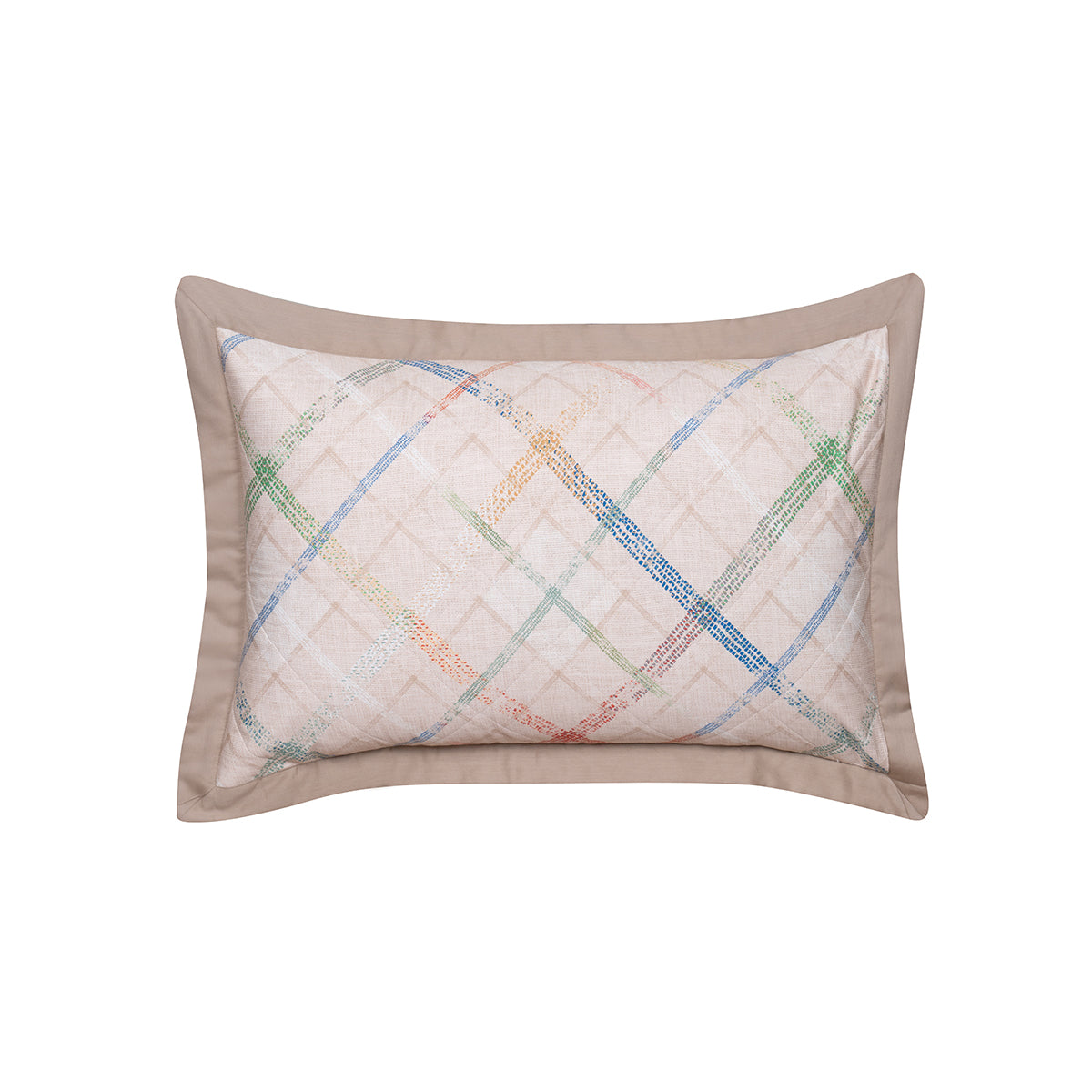 Eclectic Geo Rhombus Pillow Sham Set Beige