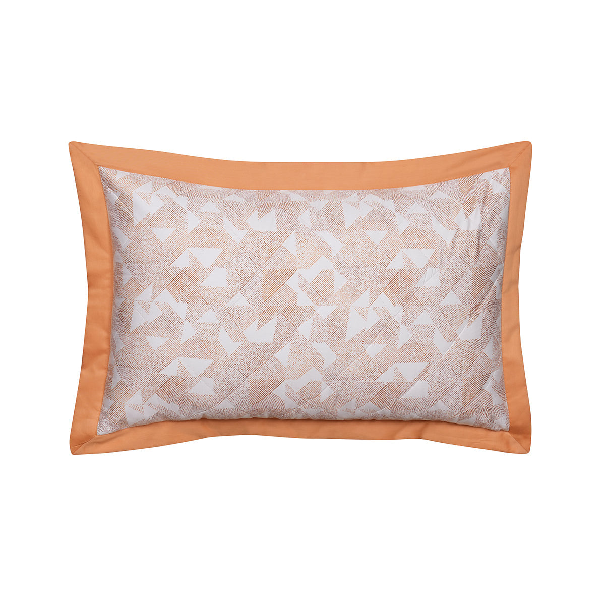 Eclectic Geo Triangle Pillow Sham Set Rust