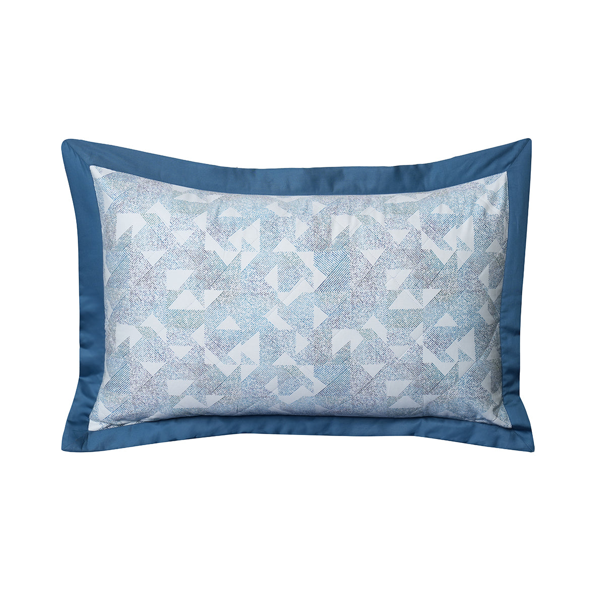 Eclectic Geo Triangle Pillow Sham Set Blue