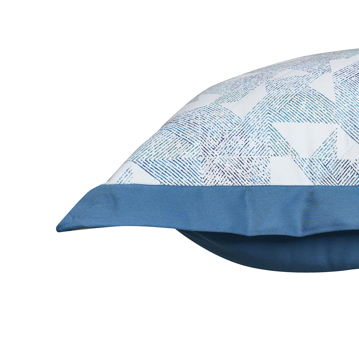 Eclectic Geo Triangle Pillow Sham Set Blue