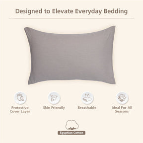 Pin Stripe Made With Egyption Cotton Ultra Soft Beige Pillow Case Set
