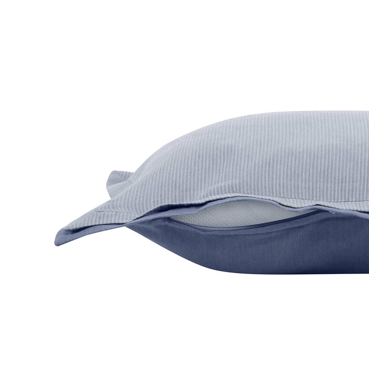 Pin Stripe Made With Egyption Cotton Ultra Soft Blue Cushion Cover