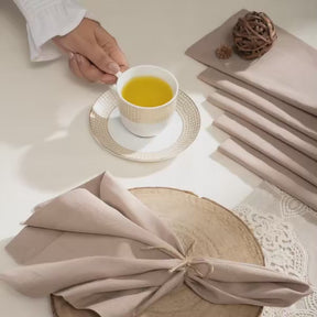 6 Pcs Napkin Set White Soft & Durable Maison