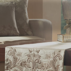  Maspar Runner Embroidered Hand Finished Sovereign Beige