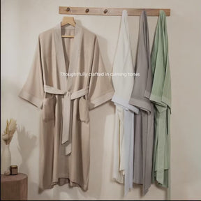 Bamboo Bath Robe Soft and Highly Absorbent Serene Haven Erika Beige