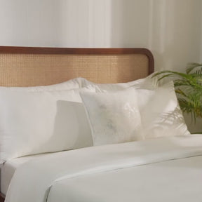 100% Tencel™ Super Soft Duvet Cover with Pillow Case Serene Haven Noemi White