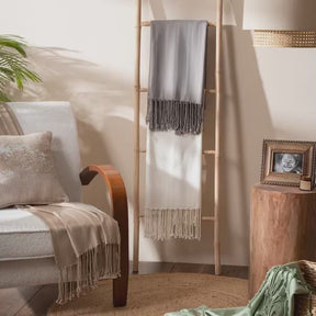 Bamboo Throw Super Soft and Hypoallergic & Eco Freindly Serene Haven Erika Beige