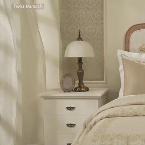 Luxe Elegance Twist Damask 10 Pcs Quilt Set Silver Grey
