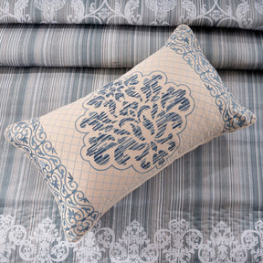 Quilt Set 100% Cotton 8Pcs Blue Veloura Imperial Grace