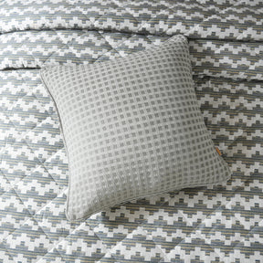 Quilt Set Ideal For Gifting Twisty Melange Quilt Set Blue