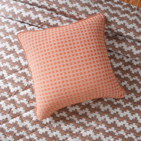 Quilt Set Ideal For Gifting Twisty Melange Quilt Set Rust
