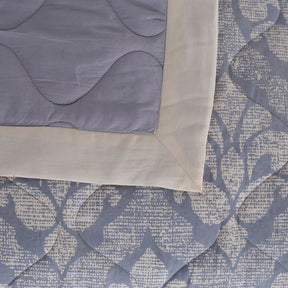 Folklore Transition Diamond Festivity Summer AC Quilt/Quilted Bed Cover/Comforter Blue