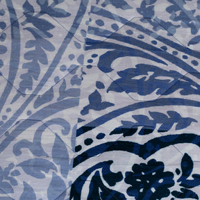 Folklore Transition Paisley Glitch Summer AC Quilt/Quilted Bed Cover/Comforter Blue