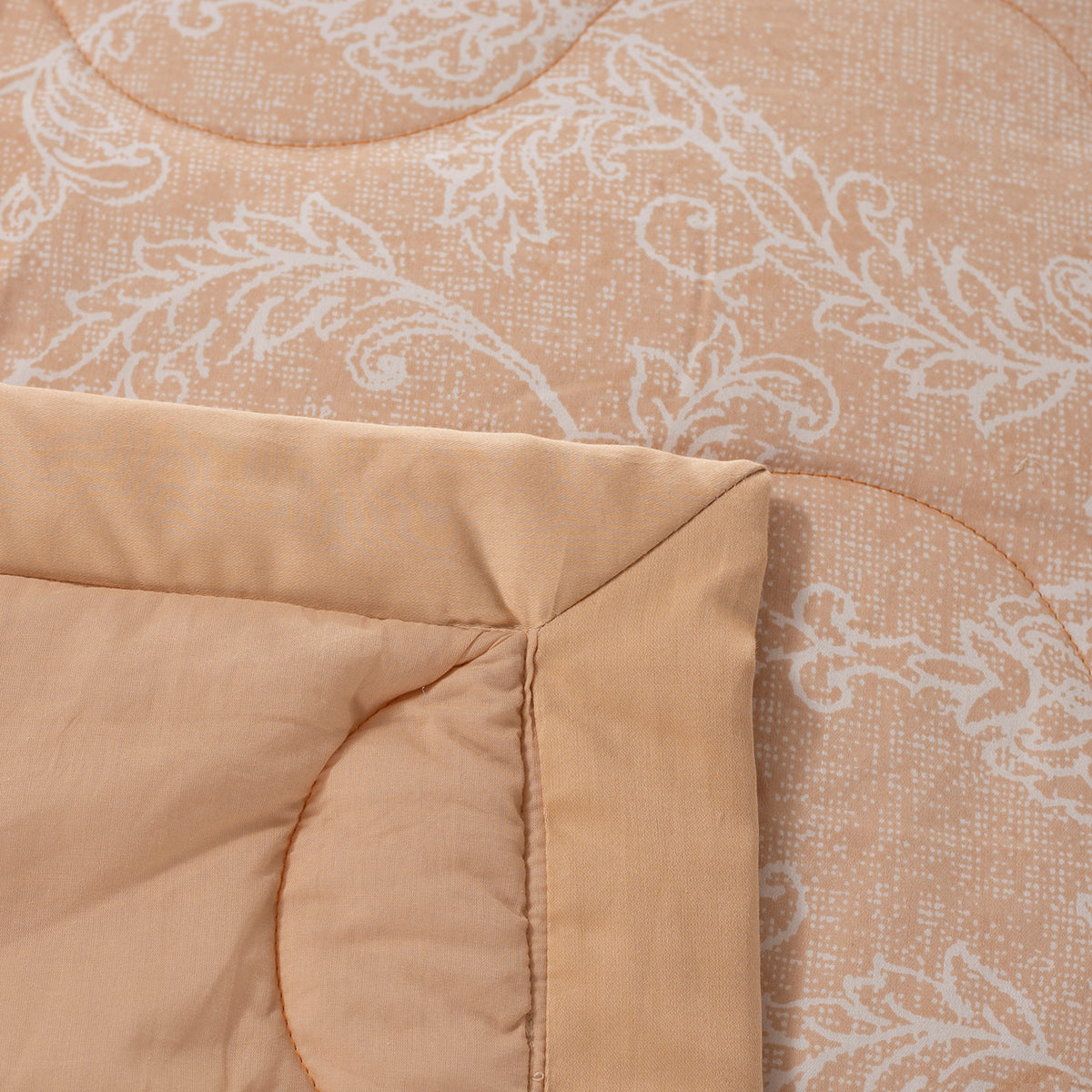 Nostalgic Attire Classic Cambric Peach Summer AC Quilt/Quilted Bed Cover/Comforter