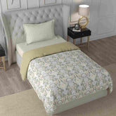 Regency Dark Flora Summer AC Quilt/Quilted Bed Cover/Comforter Grey