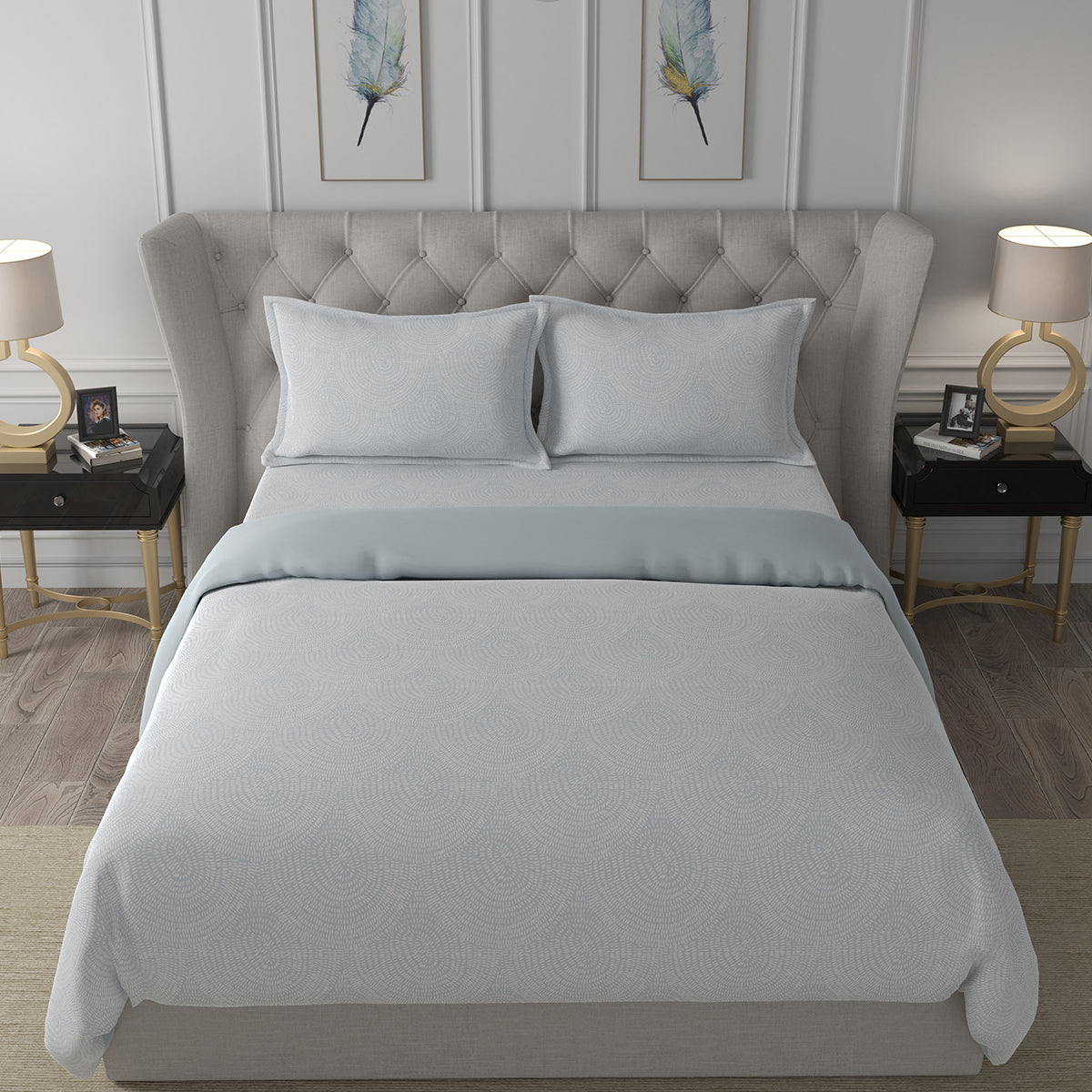Hermosa Exotic Bouquet Solaris Blue Quilt