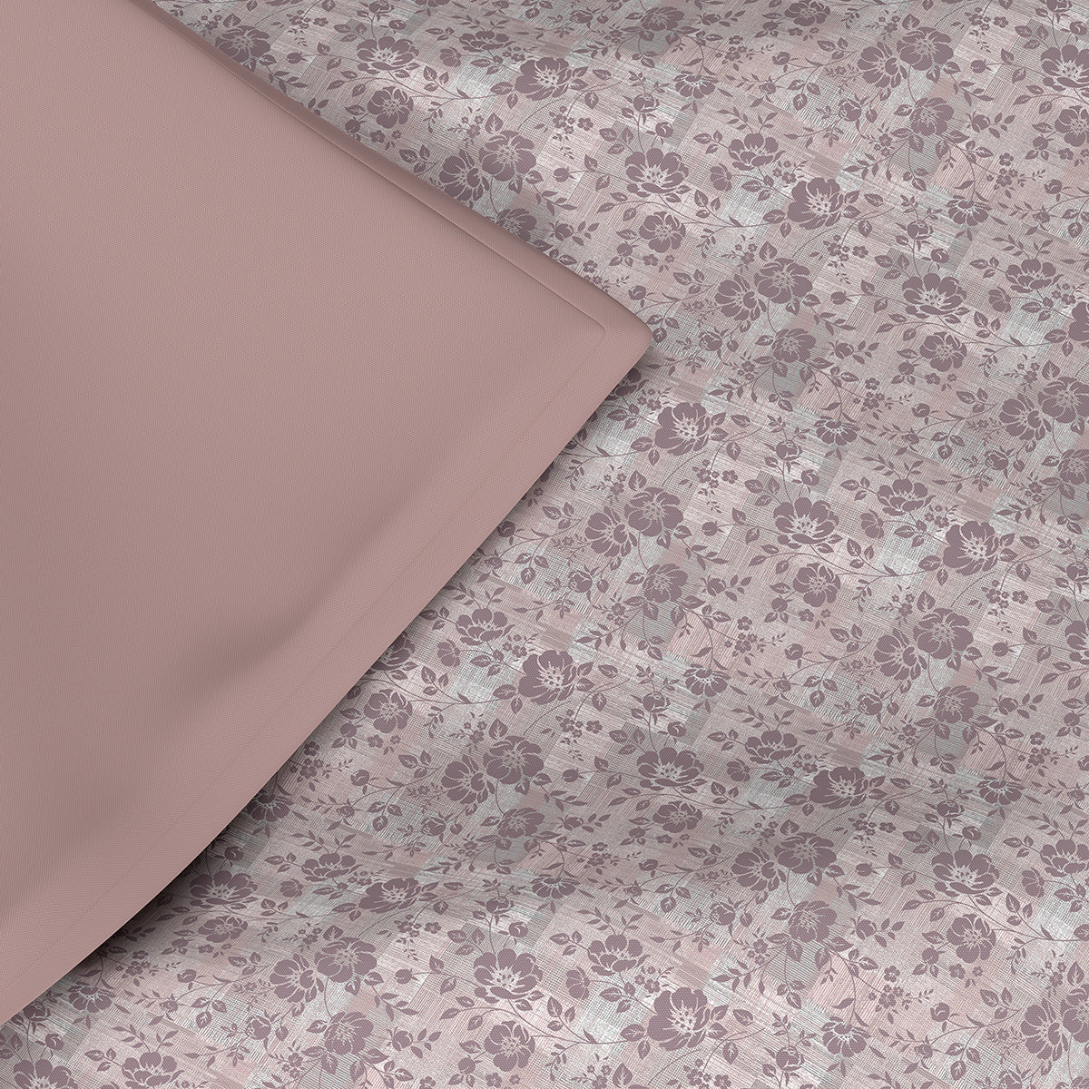 Backyard Patio Textured Floral Summer AC Quilt/Quilted Bed Cover/Comforter Brown