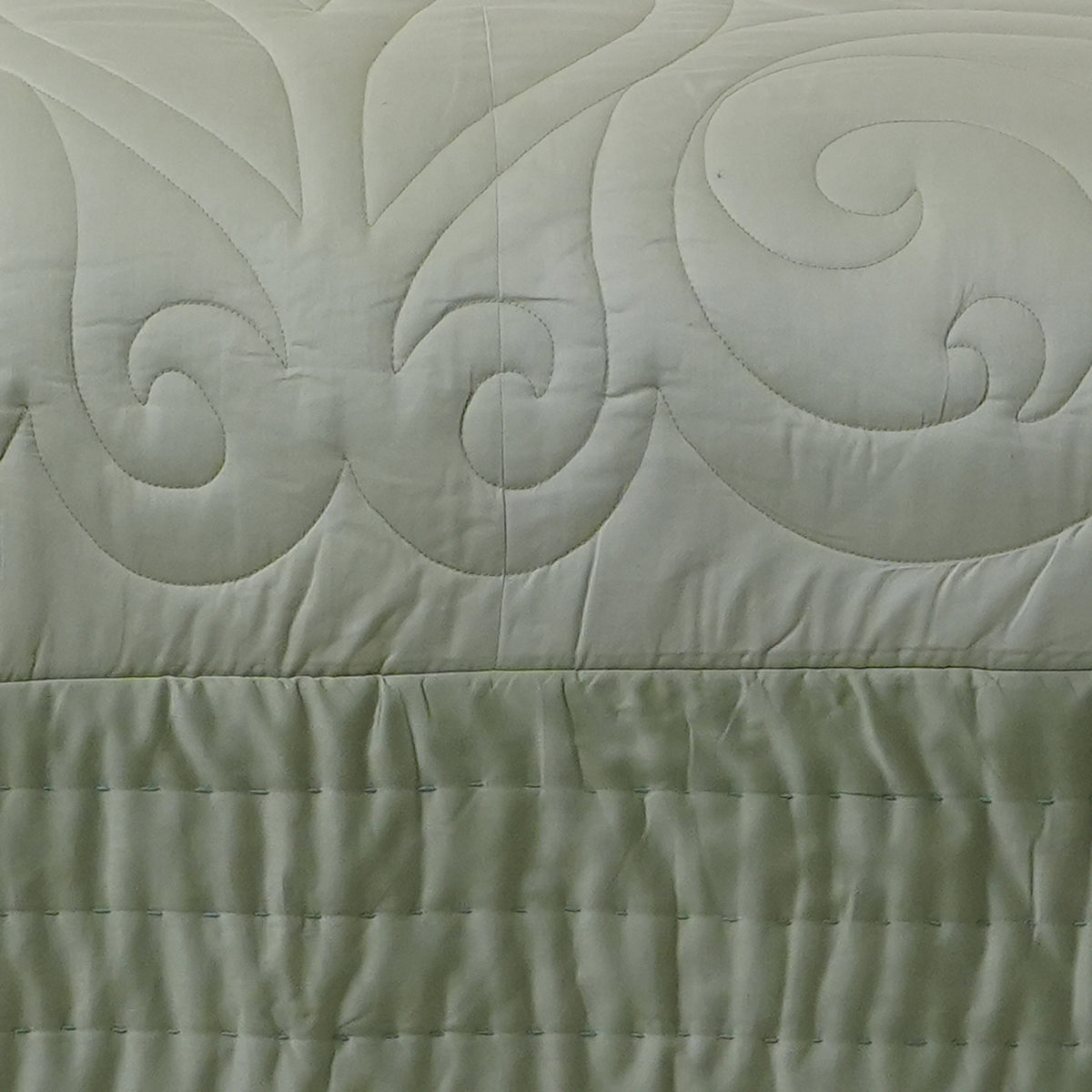 Tranquil Essence Cambric Lawn Green Summer AC Quilt/Quilted Bed Cover/Comforter
