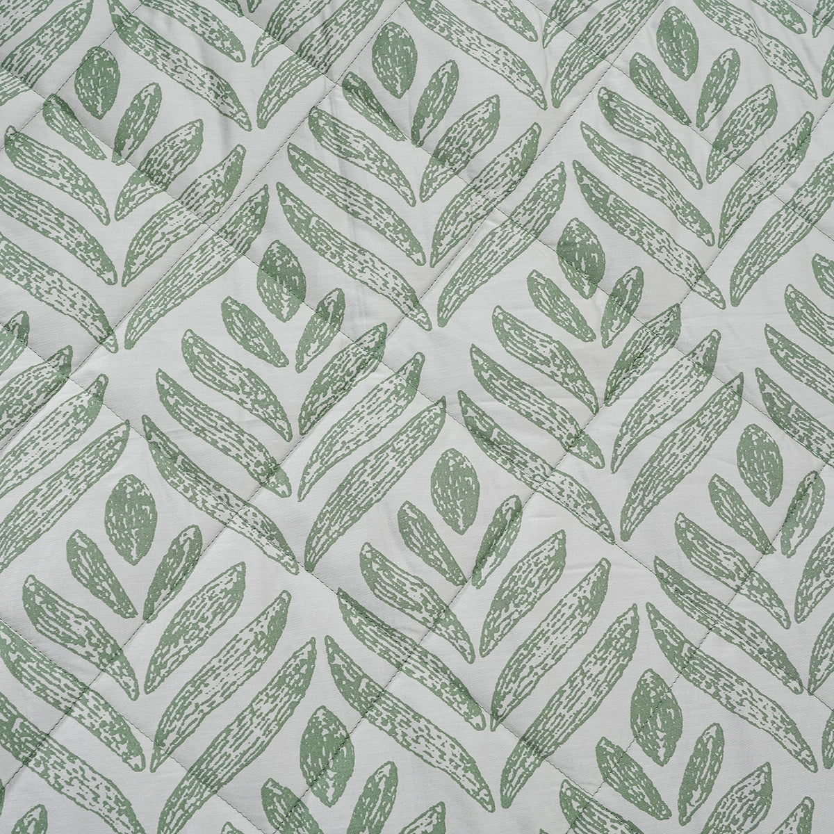 Royal Botanic 115 GSM Petal Touch Green Quilt/Quilted Bed Cover