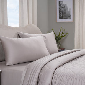 Vintage Noemi Tencel™ Fabric AC Quilt/Quilted Bed Cover/Comforter, Grey