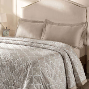 PBS Timeless Ornare Quilt/Quilted Bed Cover Peach