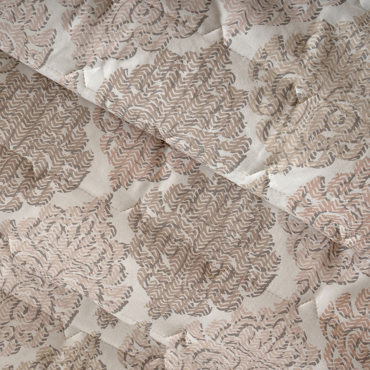 PBS Timeless Ornare Quilt/Quilted Bed Cover Peach