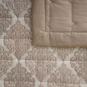 PBS Timeless Ornare Quilt/Quilted Bed Cover Peach