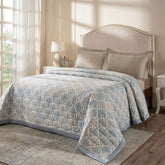 PBS Timeless Ornare Quilt/Quilted Bed Cover Blue