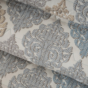 PBS Timeless Ornare Quilt/Quilted Bed Cover Blue