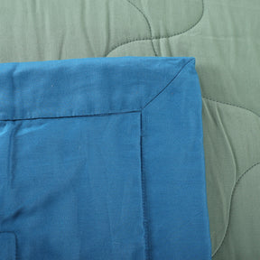Vincent Reversible Summer AC Quilt/Quilted Bed Cover/Comforter Basil/Mosaic Blue