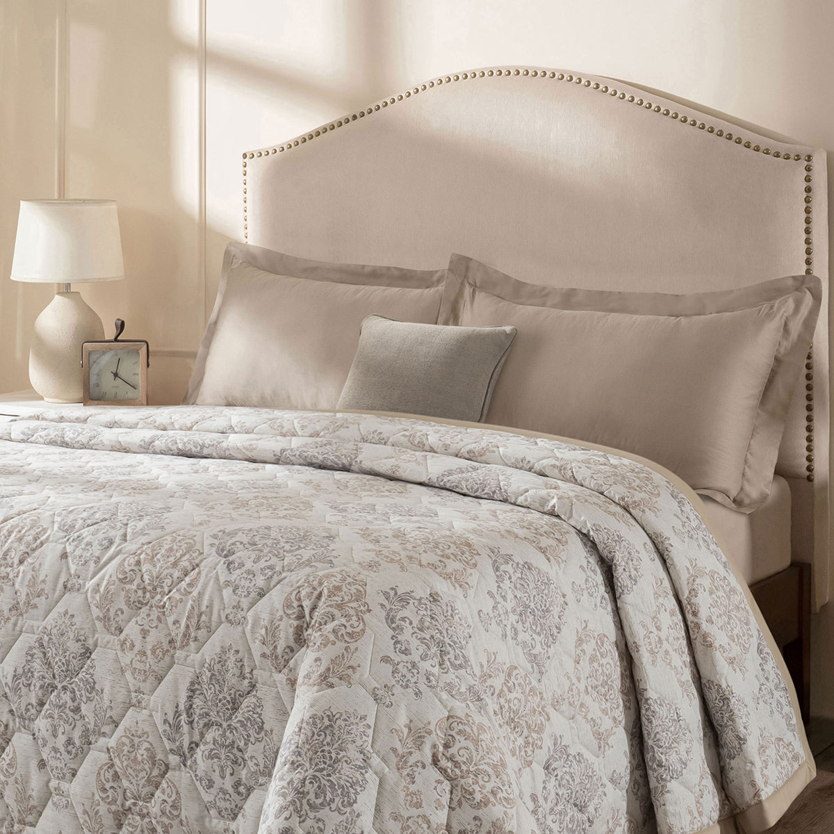 PBS Timeless Ornare 6Pcs Quilt Set/Quilted Bed Cover Tan