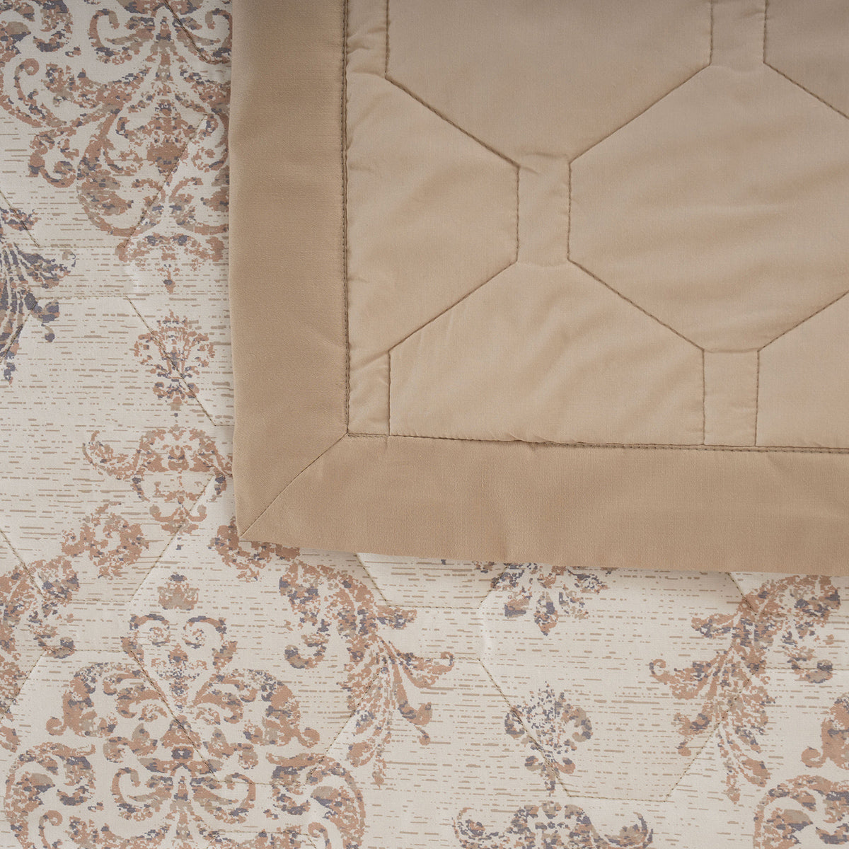 PBS Timeless Ornare 6Pcs Quilt Set/Quilted Bed Cover Tan