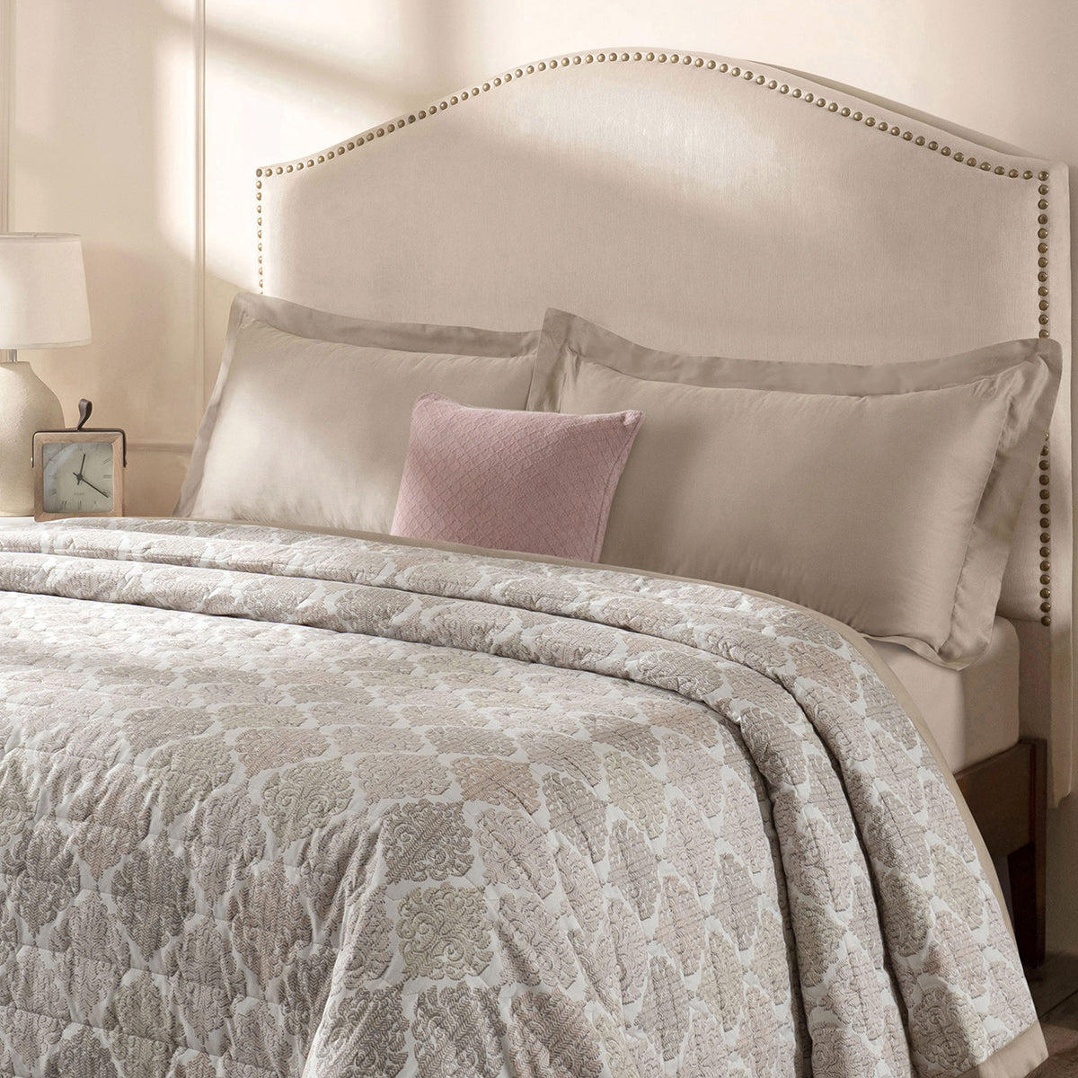 PBS Timeless Ornare 6Pcs Quilt Set/Quilted Bed Cover Peach