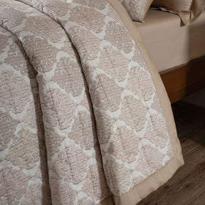 PBS Timeless Ornare 6Pcs Quilt Set/Quilted Bed Cover Peach