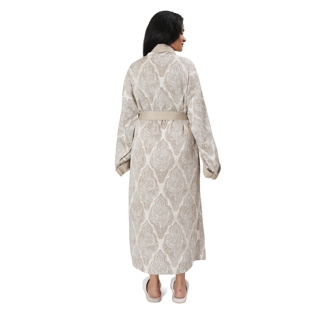 Luxe Boutique Lindsey Printed 1 Pc Ankle Length Robe/ Gown / Bath Robe In Box Packaging