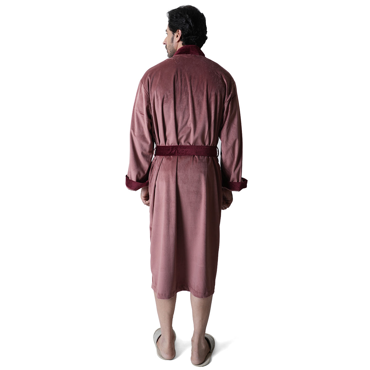 Luxe Boutique Luxify Velvet Sateen 1Pc Calf Length Robe/ Gown / Bath Robe In Box Packaging