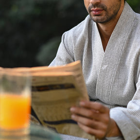 Luxe Boutique Eileen Milange 1Pc Knee Length Robe/ Gown / Bath Robe In Box Packaging