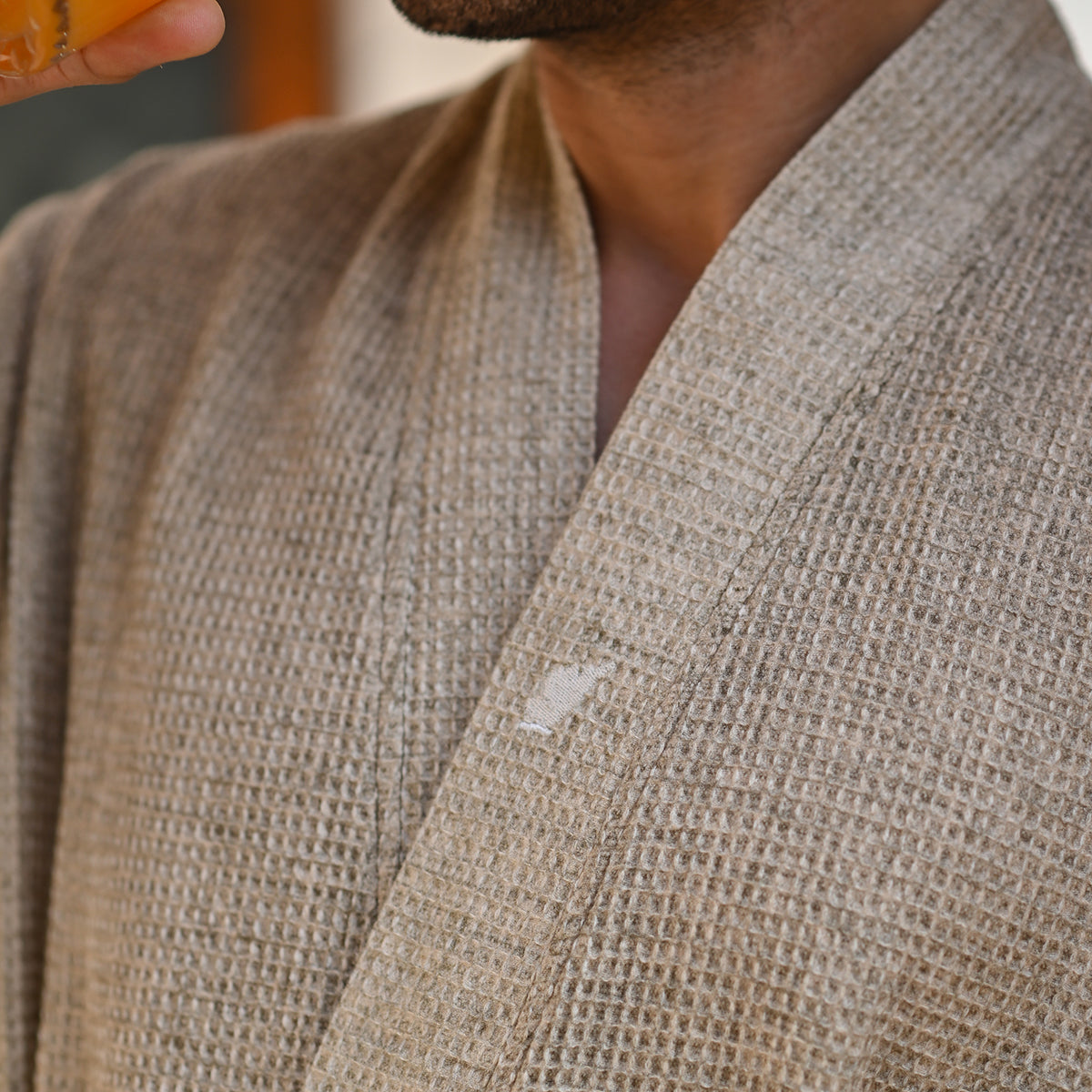 Luxe Boutique Eileen Milange 1Pc Knee Length Robe/ Gown / Bath Robe In Box Packaging