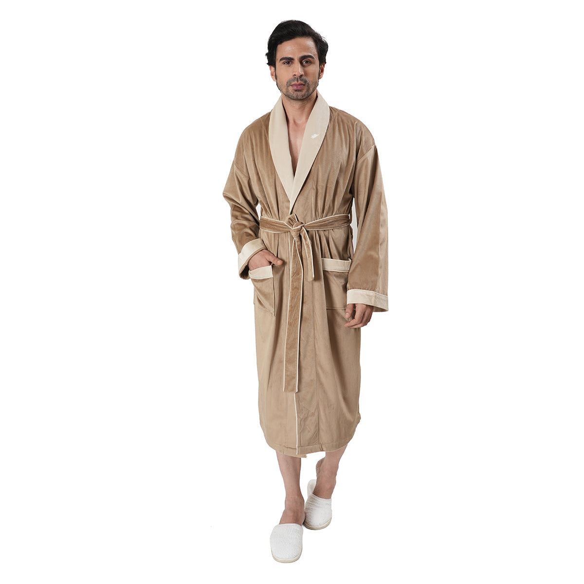 Luxe Boutique Imperial Velvet Sateen 1Pc Calf Length Robe/Gown/Bath Robe In Box Packaging